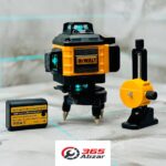تراز لیزری مدل 4 بعدی نور سبز کد Dewalt 360-16 L - زرد