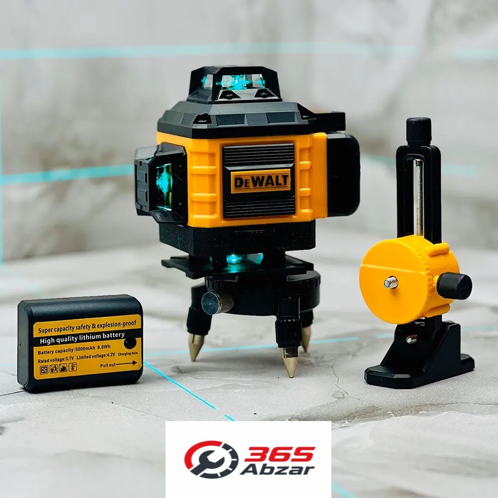 55ECC1B6-B76F-4E4B-B80D-3162868EAE2E تراز لیزری مدل 4 بعدی نور سبز کد Dewalt 360-16 L - زرد