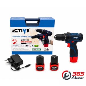 دریل پیچ گوشتی چکشی شارژی 12 ولت اکتیو مدل AC-3222