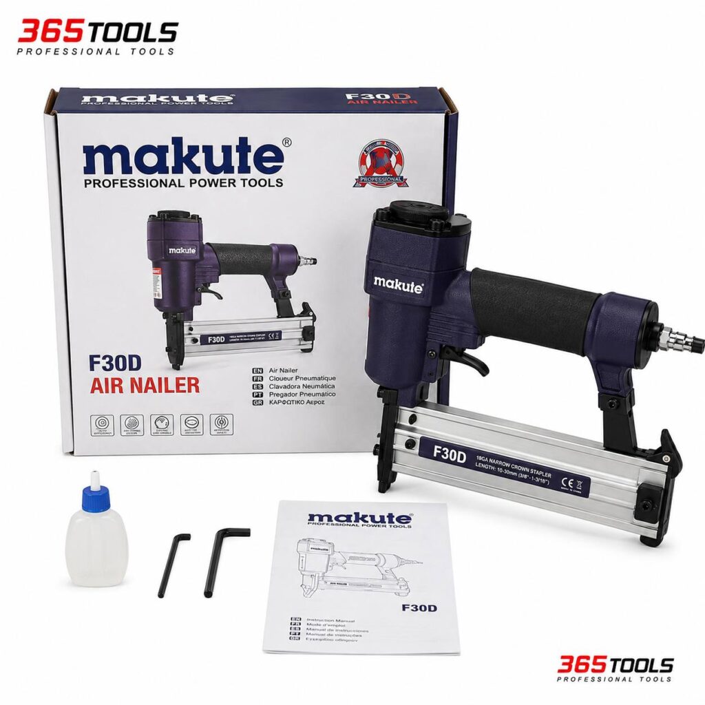 یخکوب بادی Makute، خرید میخکوب F30، میخکوب نجاری، میخکوب کابینت سازی، ابزار بادی ماکوت، میخکوب MDF، Air Nailer F30D، میخکوب حرفه‌ای
