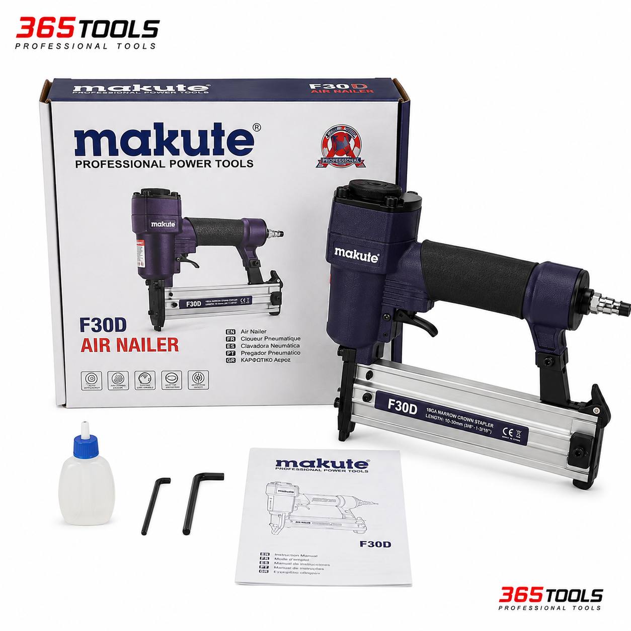 یخکوب بادی Makute، خرید میخکوب F30، میخکوب نجاری، میخکوب کابینت سازی، ابزار بادی ماکوت، میخکوب MDF، Air Nailer F30D، میخکوب حرفه‌ای